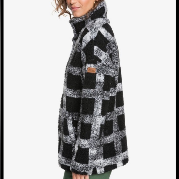 Roxy Plaid Sherpa Jacket - Picture 5 of 11